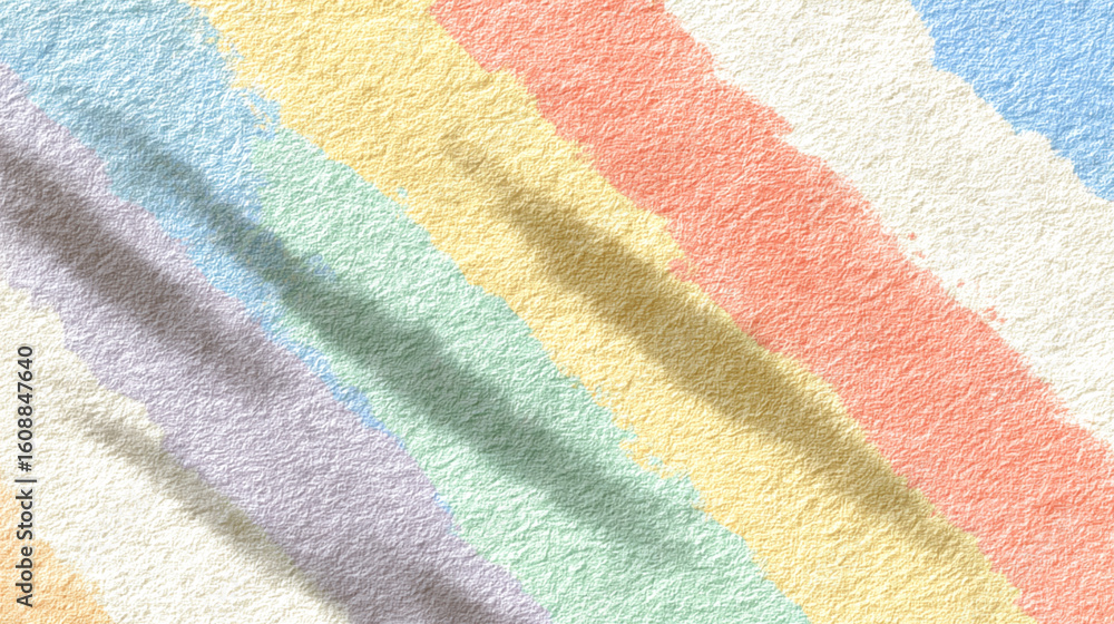 Poster colorful abstract watercolor illustration with textured strokes in pastel shades, creating a vibrant