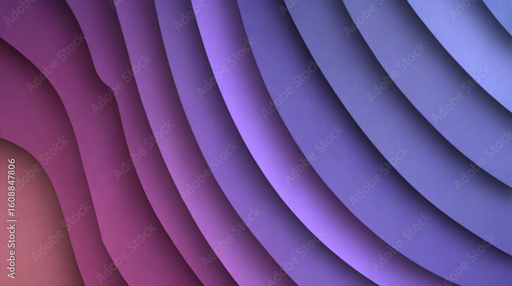 Poster abstract layered paper texture in vibrant shades of purple and pink, creating a visually striking ba