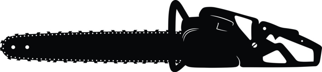 Powerful Chainsaw Silhouette for Lumberjack Work