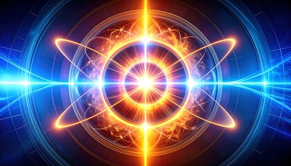 Obraz premium Stunning vibrant energy core illustration perfect for science concepts or dynamic technology backgrounds