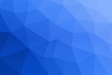 Abstract blue low-poly geometric background with gradient effect and triangular pattern