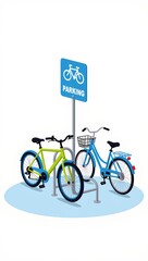 Fototapeta premium Shared bicycle stops