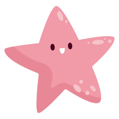 Cute Doodle Sea Creature Starfish