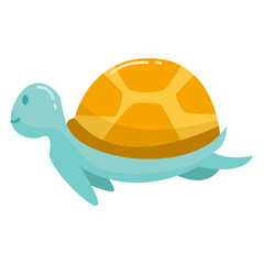 Cute Doodle Sea Creature Turtle