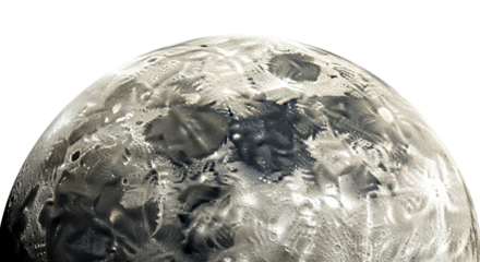 Close up of a textured grey and white egg isolated on transparent background