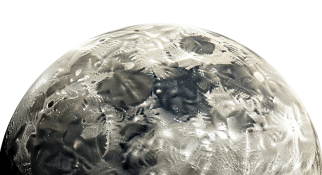 Close up of a textured grey and white egg isolated on transparent background