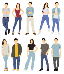 people full isolated vector illustration