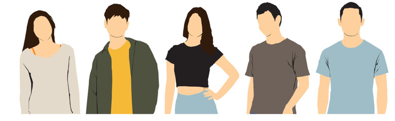 vector illustration of a people collection