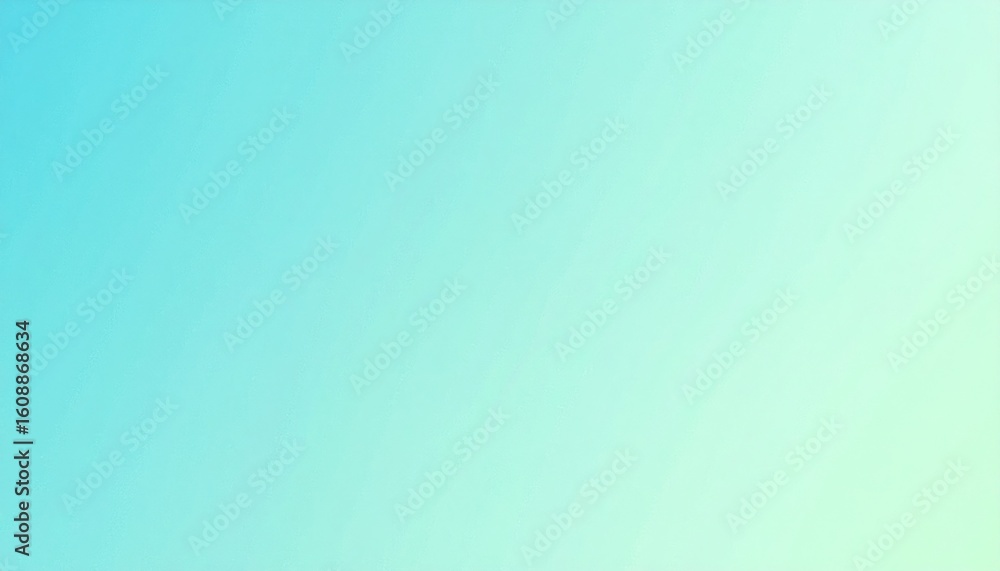 Poster abstract pastel gradient transitioning from mint to cyan with retro film grain texture