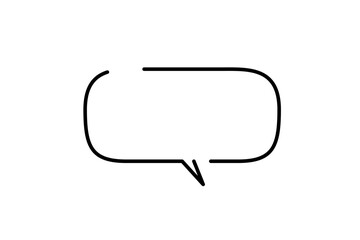 Naklejka premium 手書き風のシンプルで可愛い吹き出し