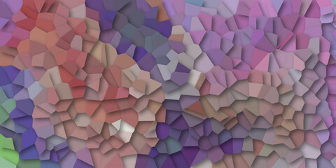 Abstract geometric mosaic background in soft pastel tones with shading forming depth for design projects