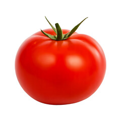 a ripe red tomato on transparent background