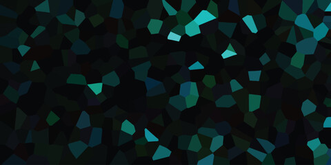 Abstract mosaic background of irregular geometric shapes in shades of teal and black creating a modern artistic design
