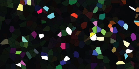 Abstract mosaic design featuring diverse colors in a geometric pattern with dark background suitable for creative backgrounds or digital art