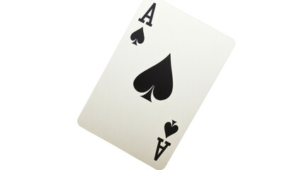 ace of spades on white background