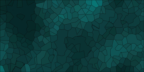 Abstract teal mosaic pattern with geometric cell shapes for background design and textured visuals