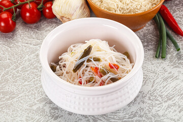 Asian glass rice noodle with vegetables
