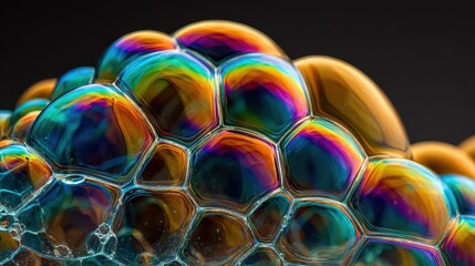 abstract background with colorful bubbles
