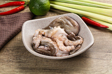 Raw fresh octopus for cooking