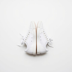 White Sneakers on White Background