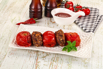 Turkish cuisine - Domatesli Kebab with tomato