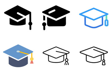 Graduation Hat and Diploma Icon Vector Illustration