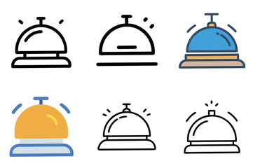 Fototapeta premium Hotel Bell Icon Vector Illustration
