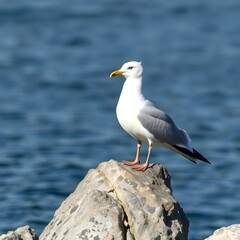 Fototapeta premium seagull on the rock