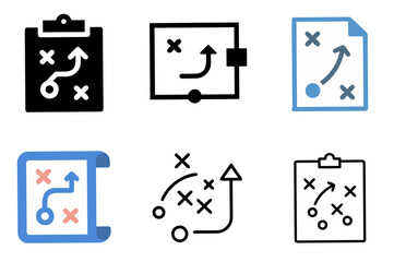 Tactical Plan Icon – Strategy and Planning Concept Vector Design