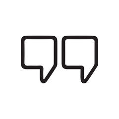 quote icon. outline quotes icon vector sign design