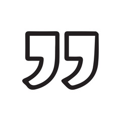 quote icon. outline quotes icon vector sign design