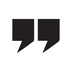 simple quote mark, quotes icon vector sign