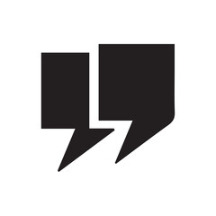 simple quote mark, quotes icon vector sign
