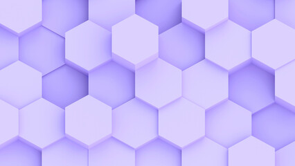 Fototapeta premium Abstract honeycomb pattern background, light purple hexagons geometric pattern wallpaper.