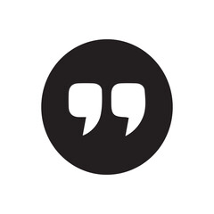 Black Quotes Symbol Icons – Speech Bubble and Dialogue Vector