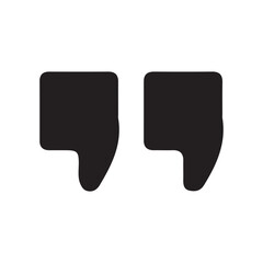 Black Quotes Symbol Icons – Speech Bubble and Dialogue Vector
