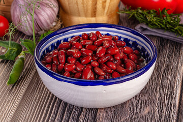 Vegan cuisine canned red kidney beans