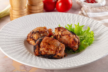 Hot Grilled chicken thigh barbecues