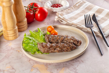 Hot beef kebab minced meat