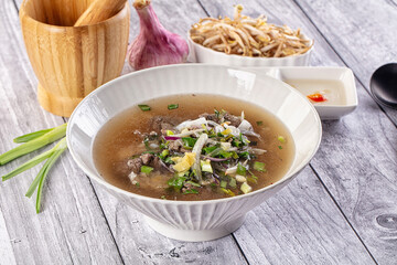 Vietnamese Pho Bo soup with beef