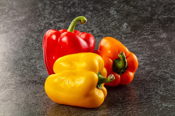 Red, yellow, orange bell pepper