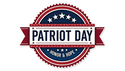 Obraz premium Patriot Day: A patriotic emblem symbolizing the solemn remembrance and unwavering hope for the nation.