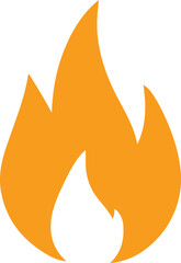 Orange flame vector fire illustration heat burning hot inferno icon logo