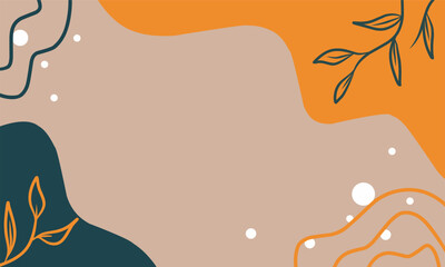 vector illustration of an abstract background with leaves
