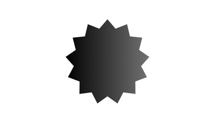 Hexagonal icon isolated on white