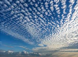 Cirrocumulus Clouds Forming a Mackerel Sky