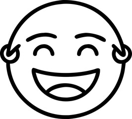 Happy smiley face icon vector with woman beauty lips and eyes