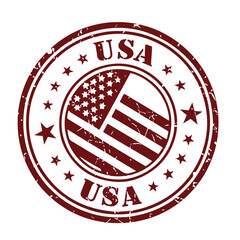 usa stamp, red, distressed, grunge, circular, stars, blank, textured, vector, illustration