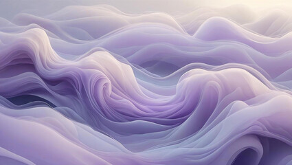 Obraz premium A calming abstract composition of soft, flowing lavender waves creating a dreamy and ethereal background texture.