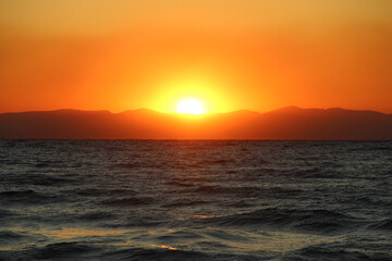 Obraz premium sunset in the sea